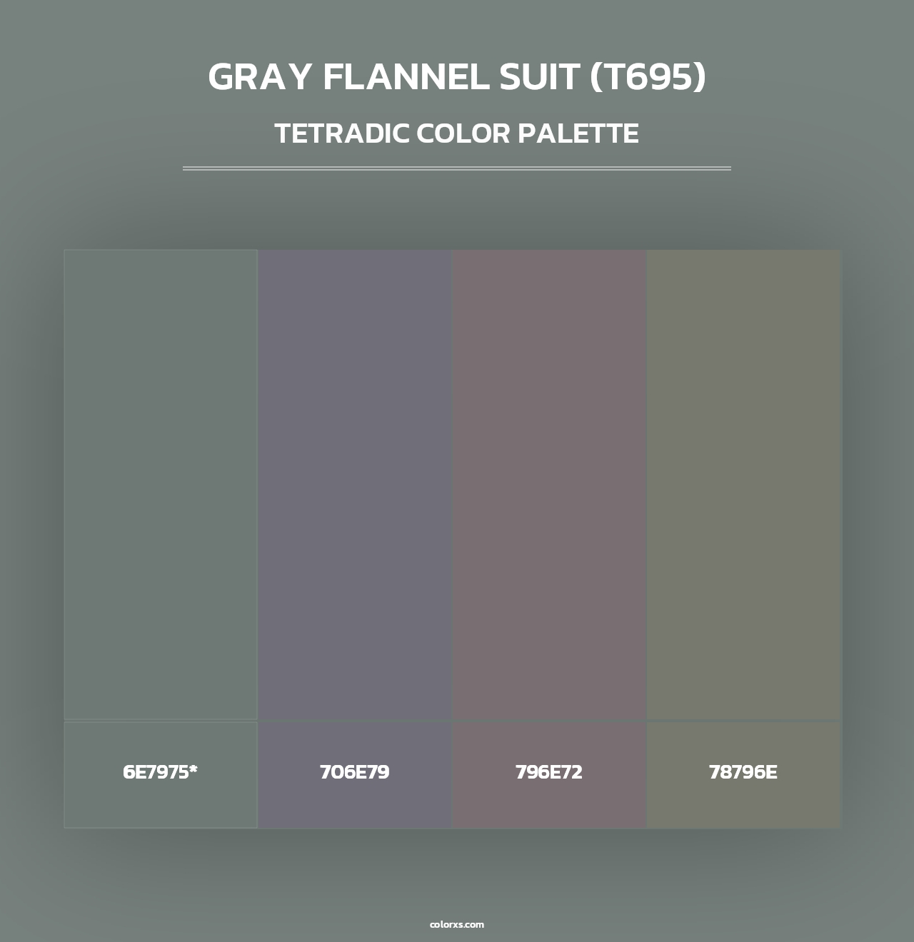 Gray Flannel Suit (T695) - Tetradic Color Palette