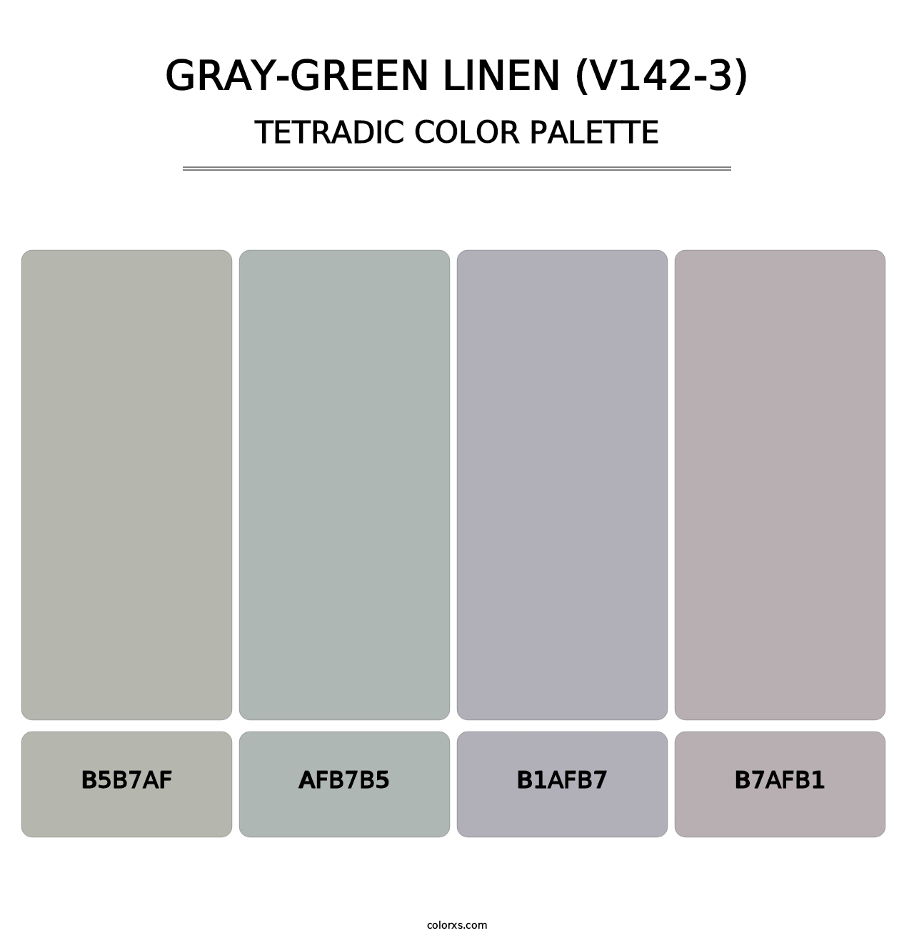 Gray-Green Linen (V142-3) - Tetradic Color Palette