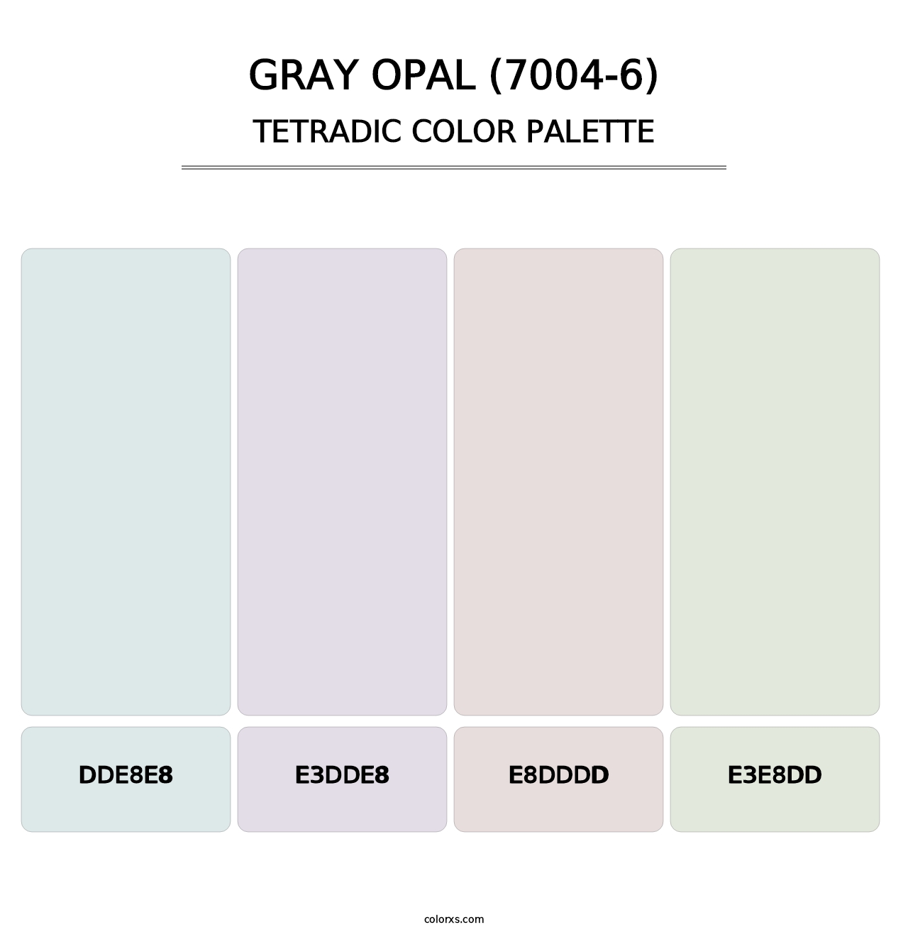Gray Opal (7004-6) - Tetradic Color Palette
