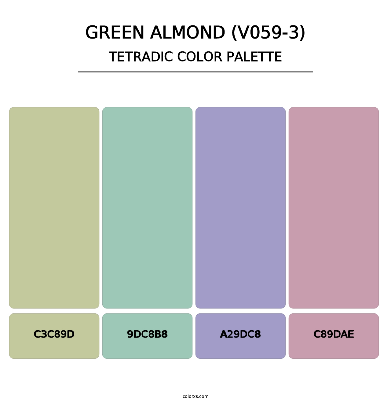 Green Almond (V059-3) - Tetradic Color Palette