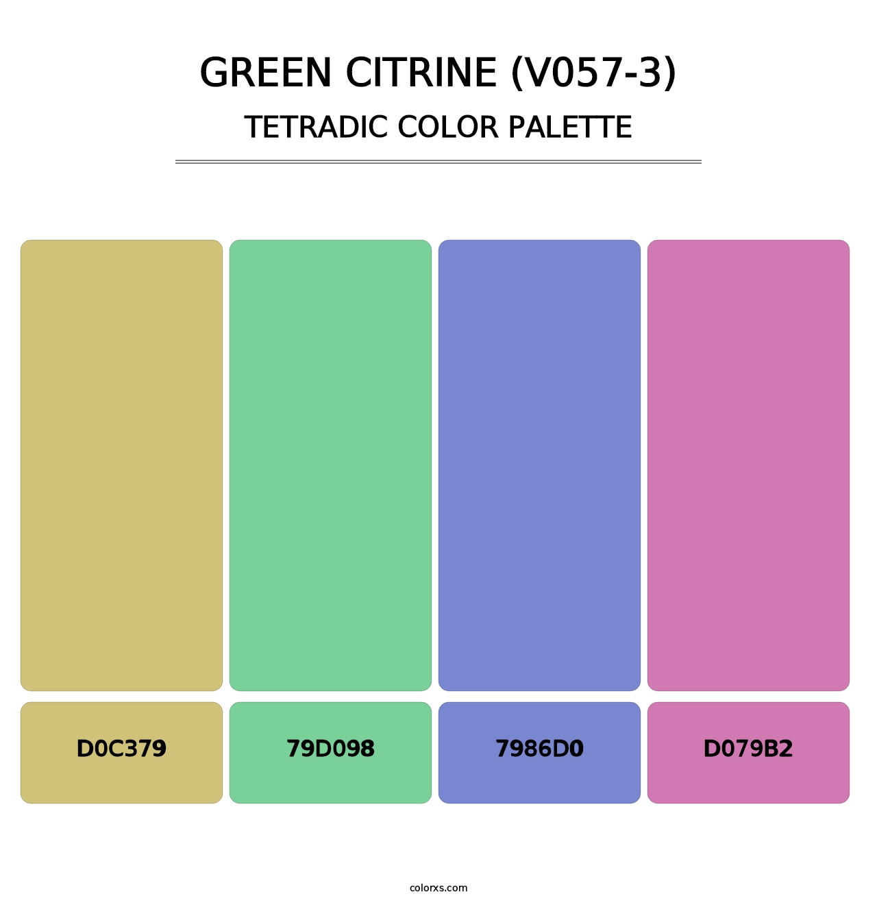 Green Citrine (V057-3) - Tetradic Color Palette
