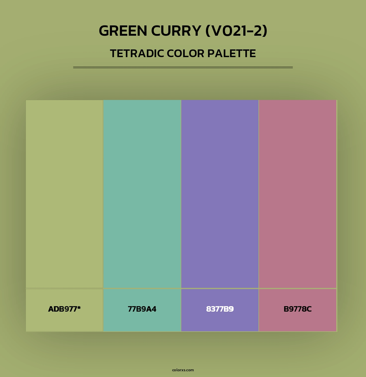 Green Curry (V021-2) - Tetradic Color Palette