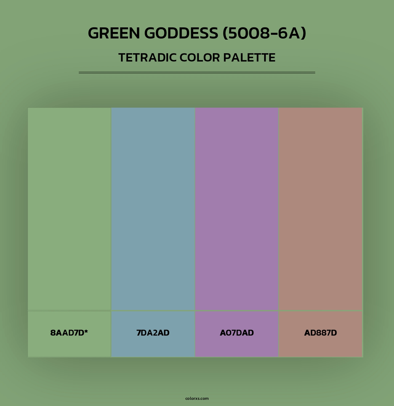 Green Goddess (5008-6A) - Tetradic Color Palette