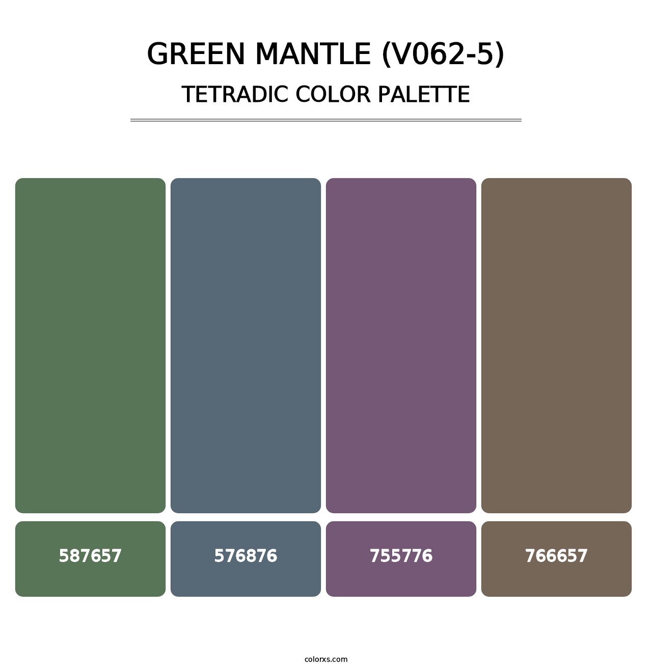 Green Mantle (V062-5) - Tetradic Color Palette