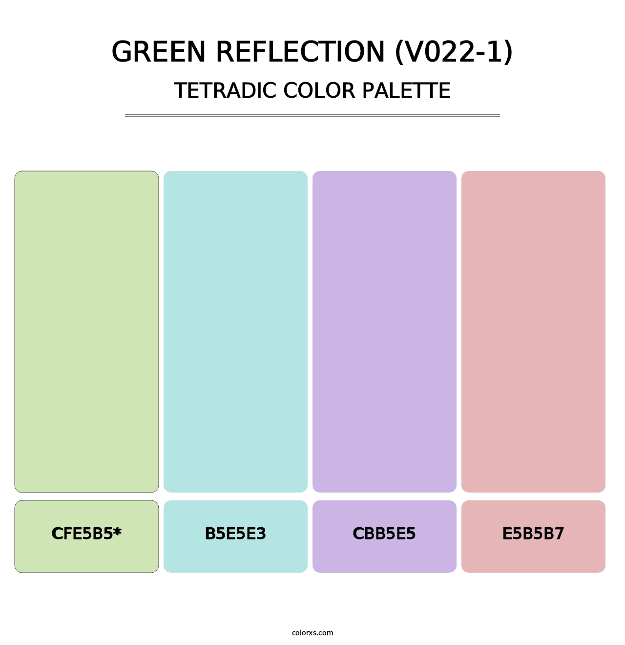 Green Reflection (V022-1) - Tetradic Color Palette