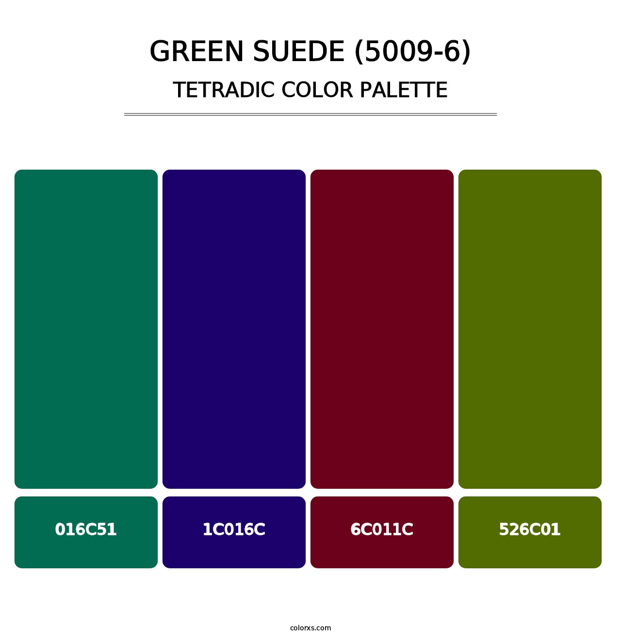 Green Suede (5009-6) - Tetradic Color Palette