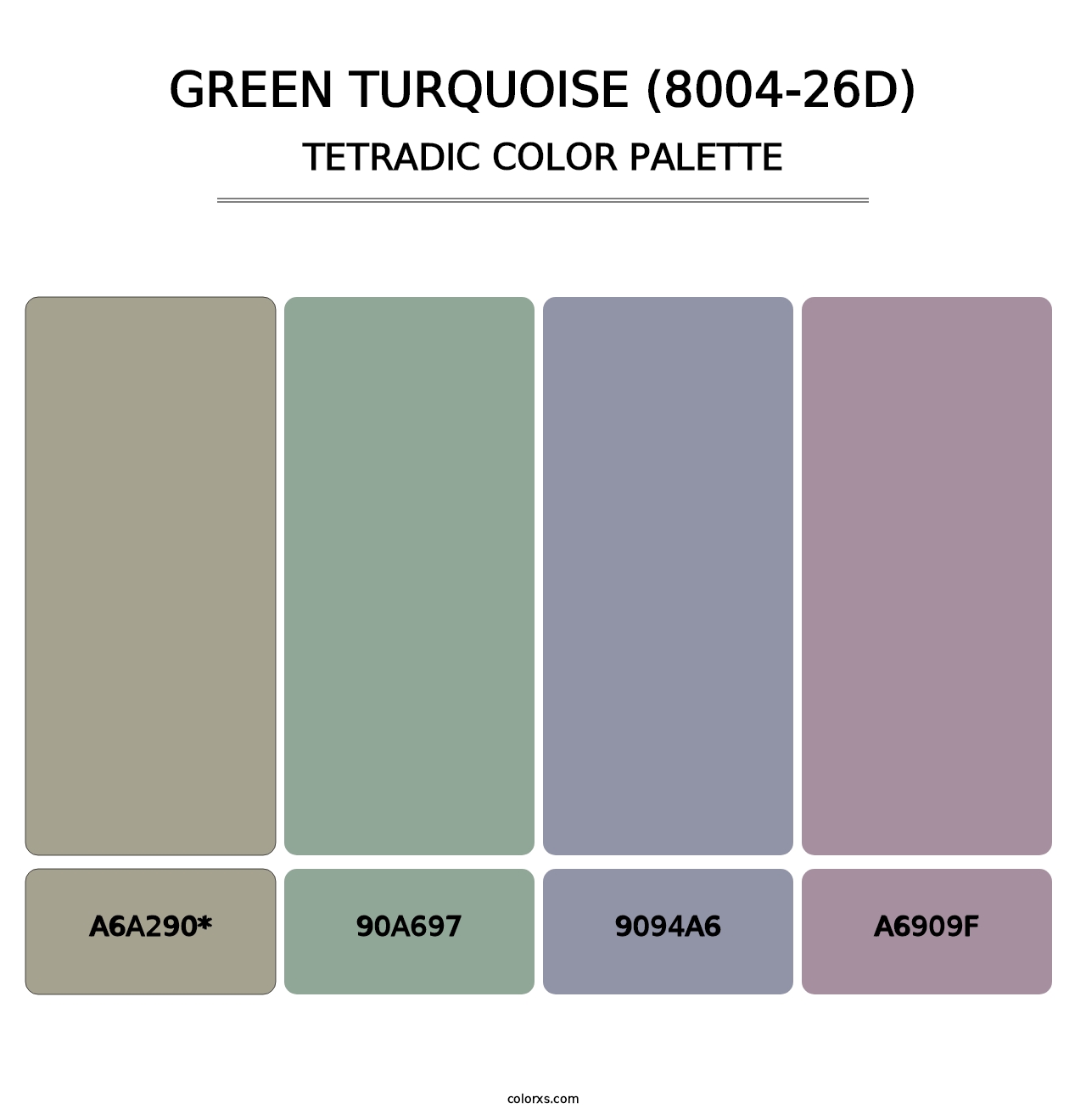 Green Turquoise (8004-26D) - Tetradic Color Palette