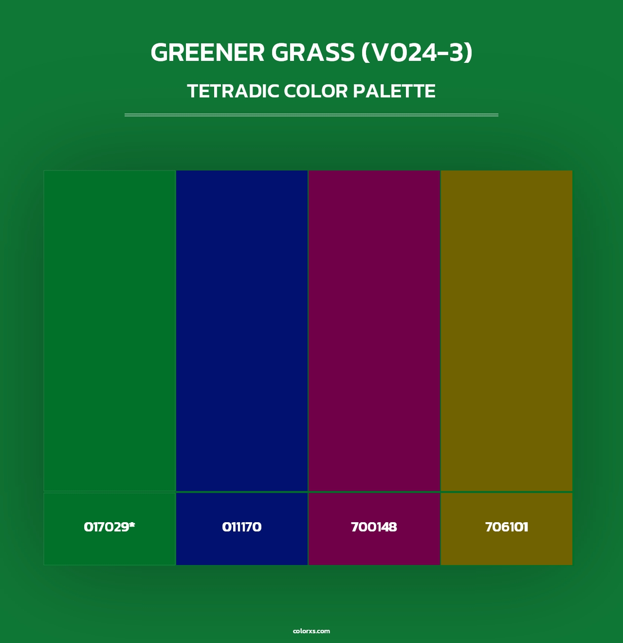 Greener Grass (V024-3) - Tetradic Color Palette