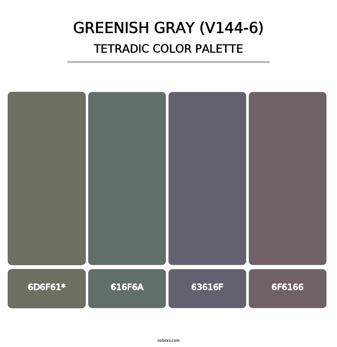Greenish Gray (V144-6) - Tetradic Color Palette