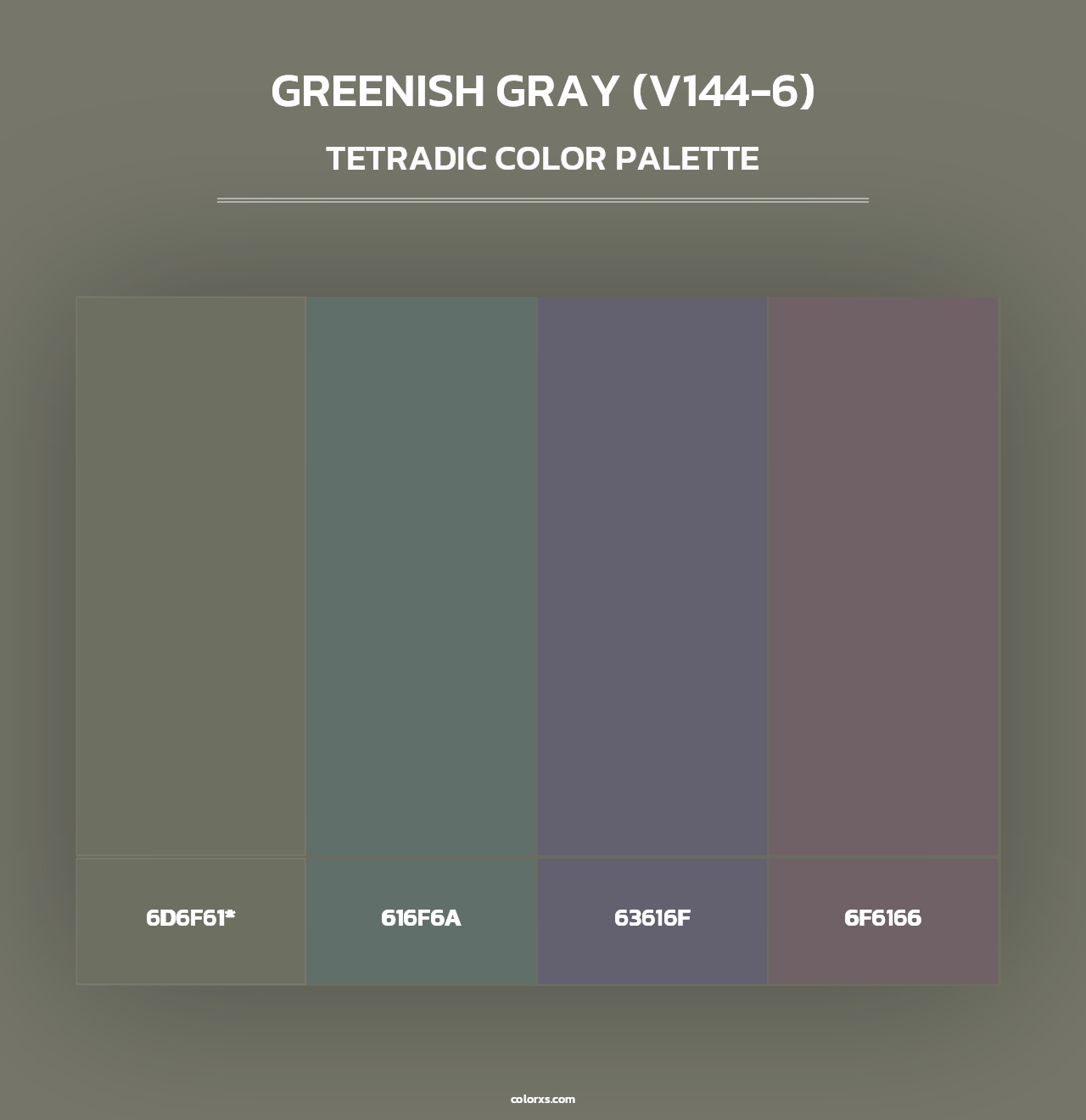 Greenish Gray (V144-6) - Tetradic Color Palette