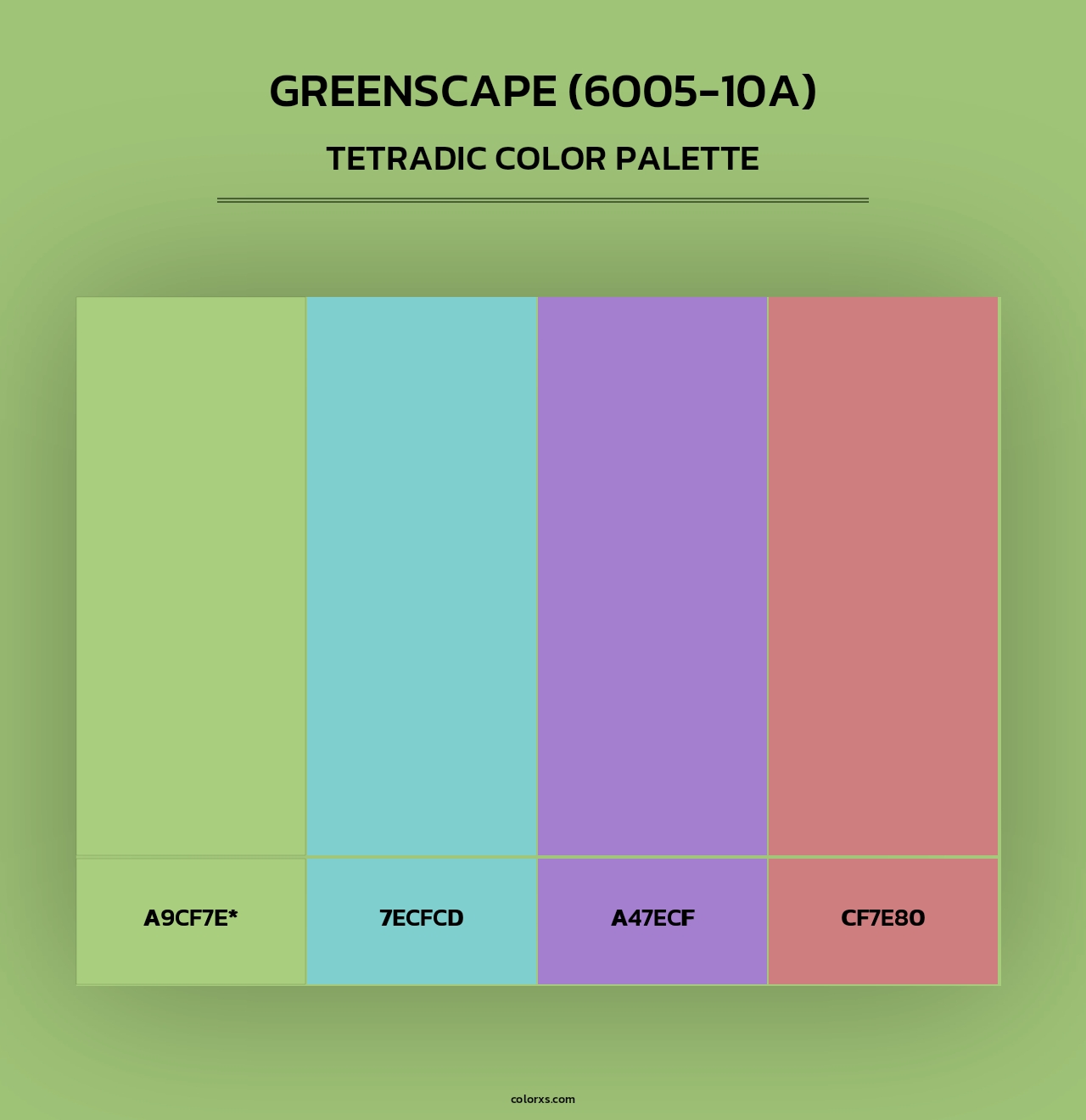 Greenscape (6005-10A) - Tetradic Color Palette