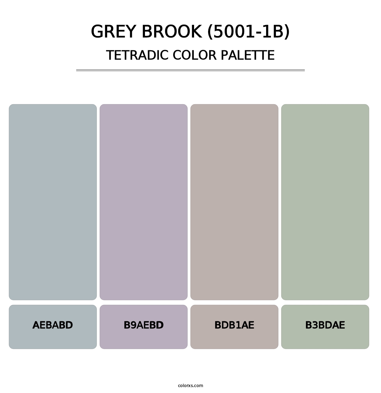 Grey Brook (5001-1B) - Tetradic Color Palette