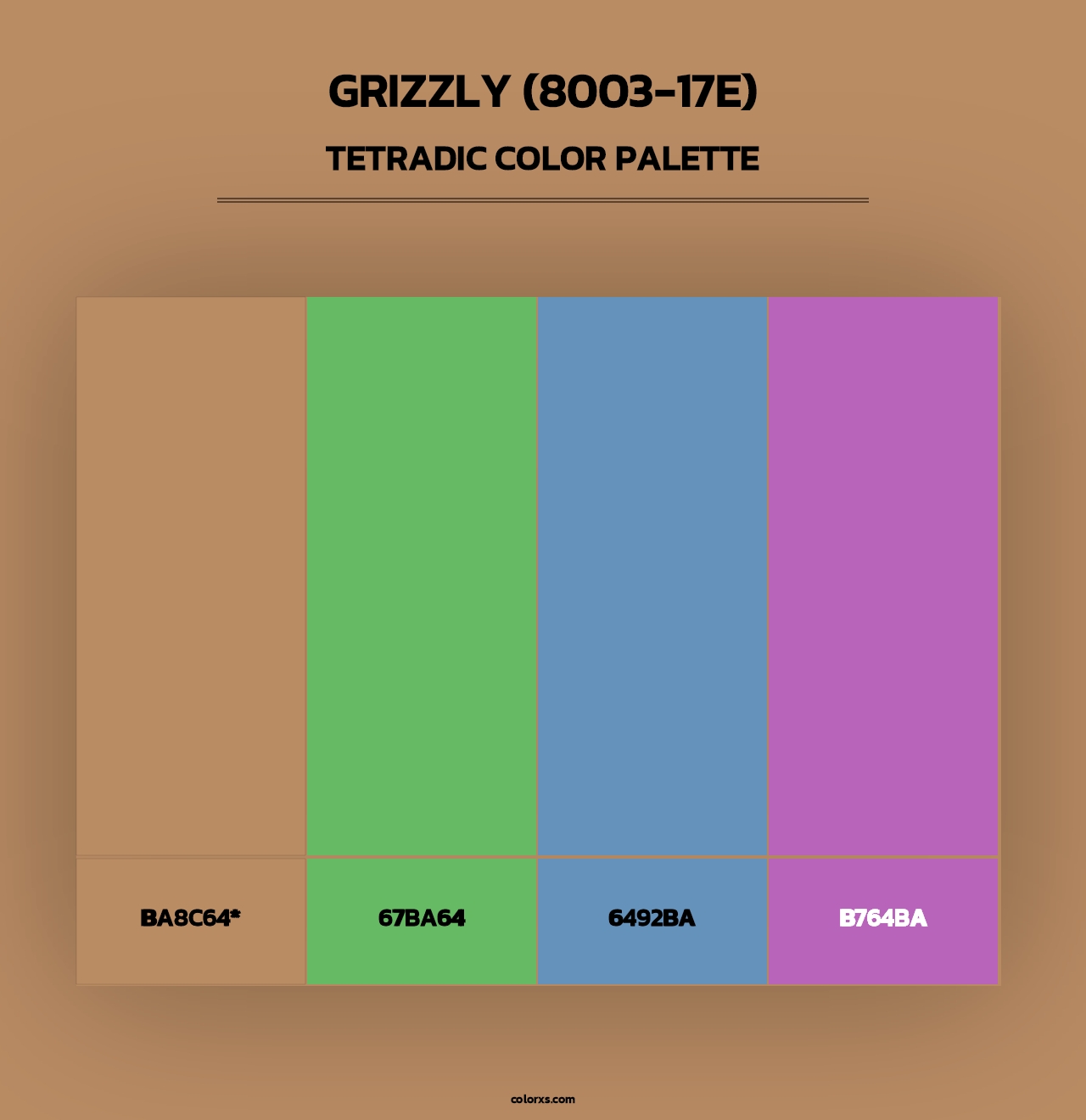 Grizzly (8003-17E) - Tetradic Color Palette