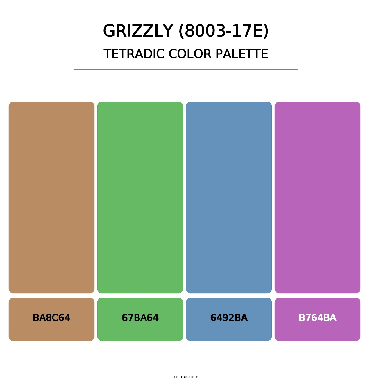 Grizzly (8003-17E) - Tetradic Color Palette