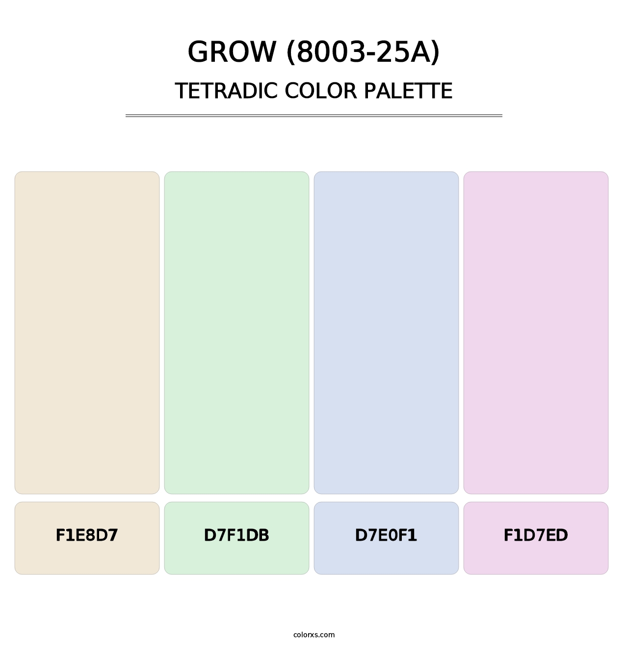 Grow (8003-25A) - Tetradic Color Palette