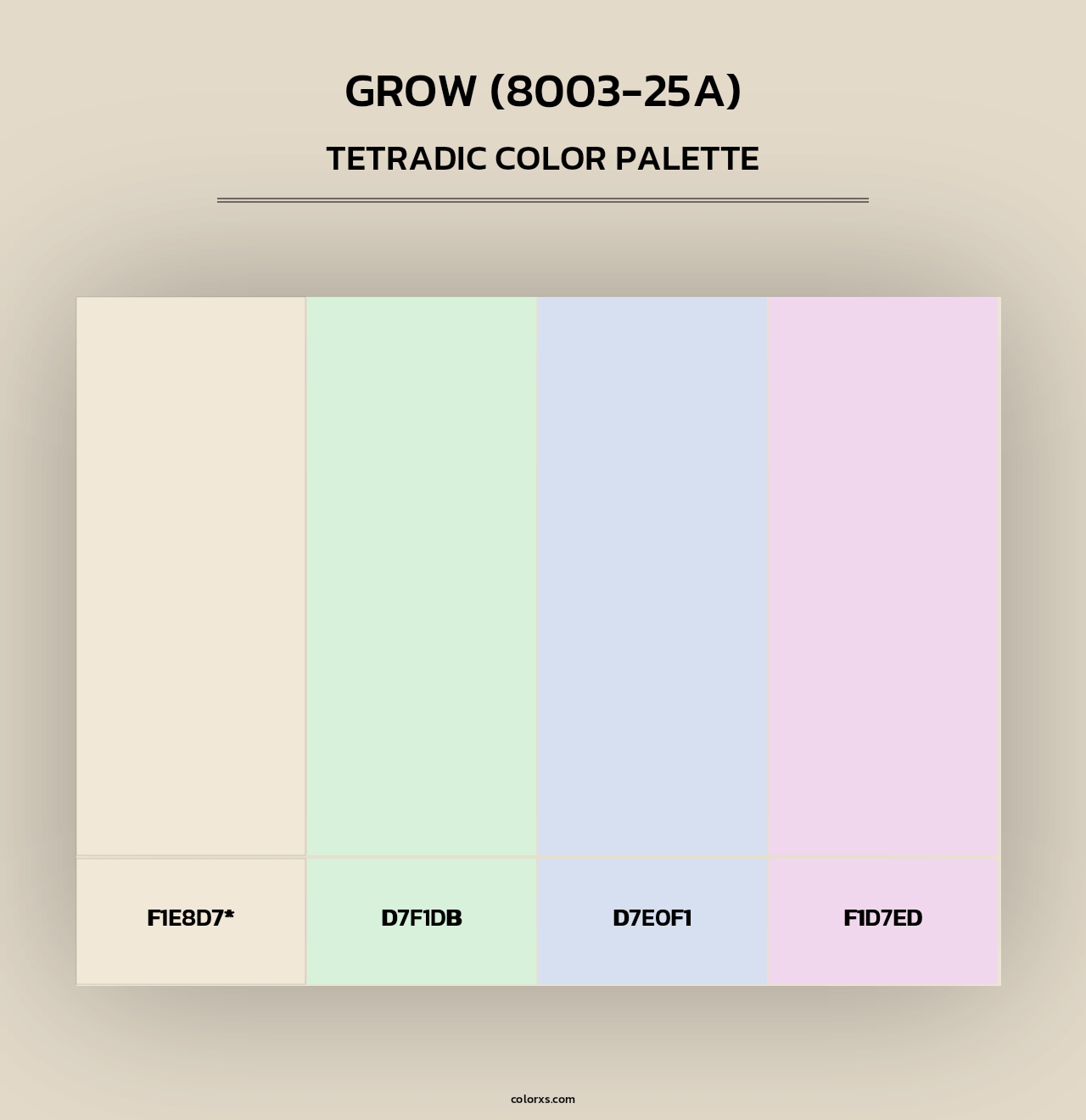 Grow (8003-25A) - Tetradic Color Palette