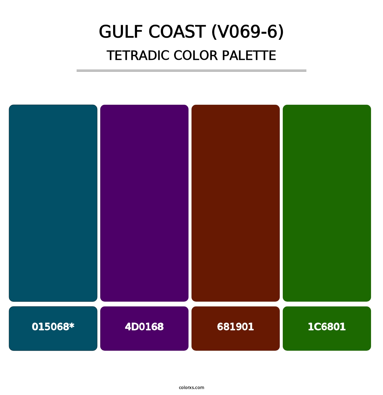 Gulf Coast (V069-6) - Tetradic Color Palette