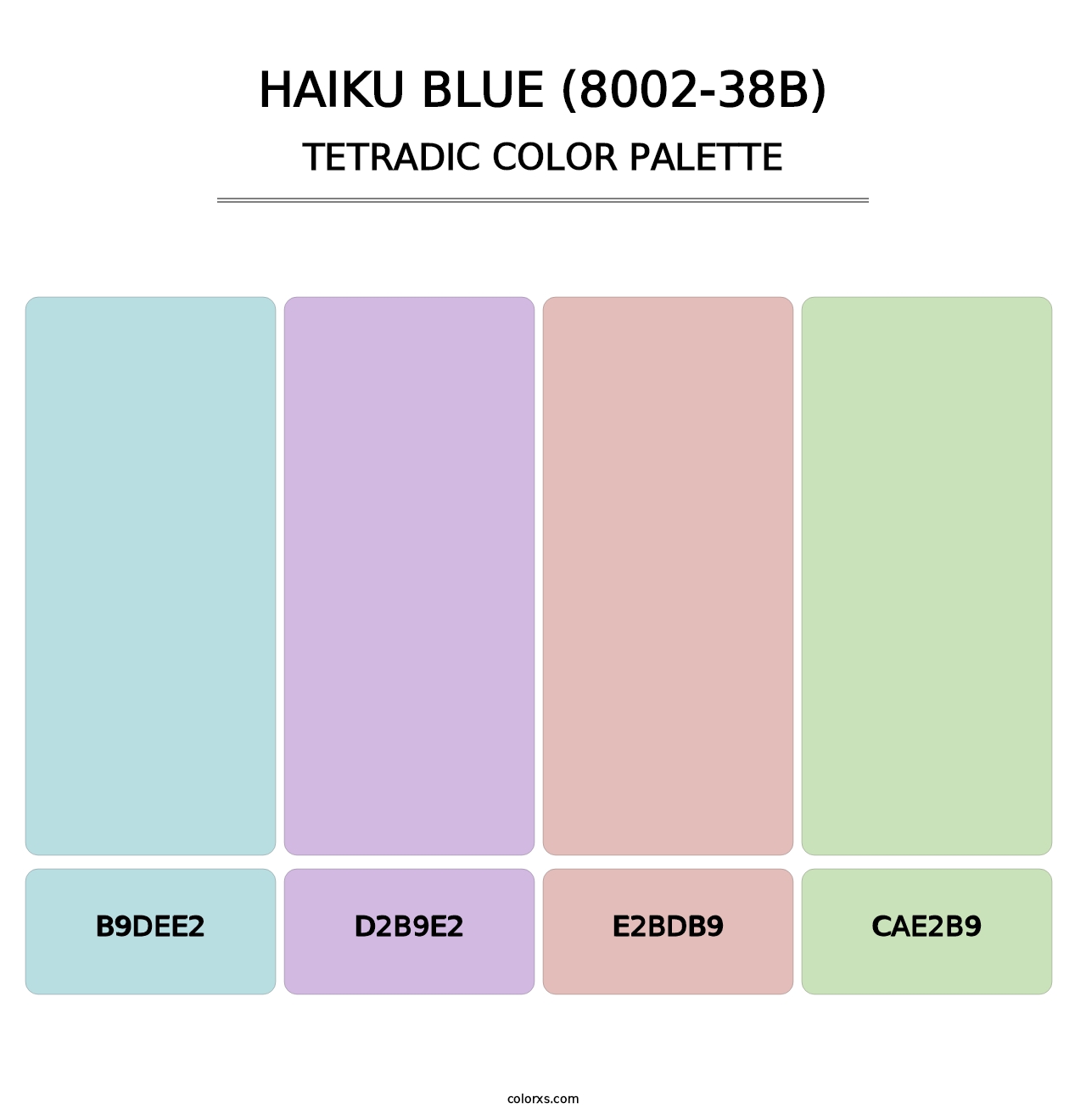 Haiku Blue (8002-38B) - Tetradic Color Palette