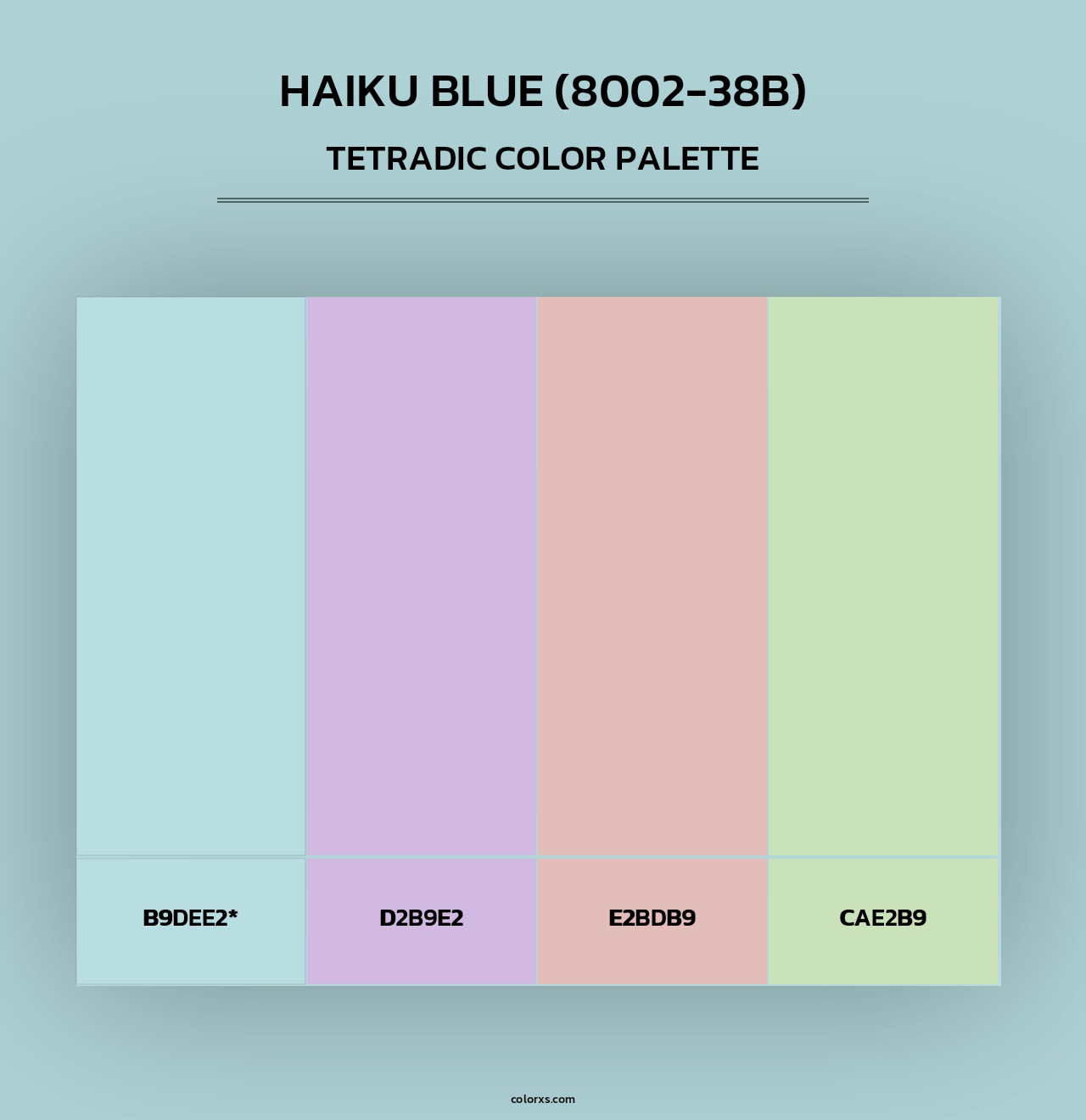 Haiku Blue (8002-38B) - Tetradic Color Palette