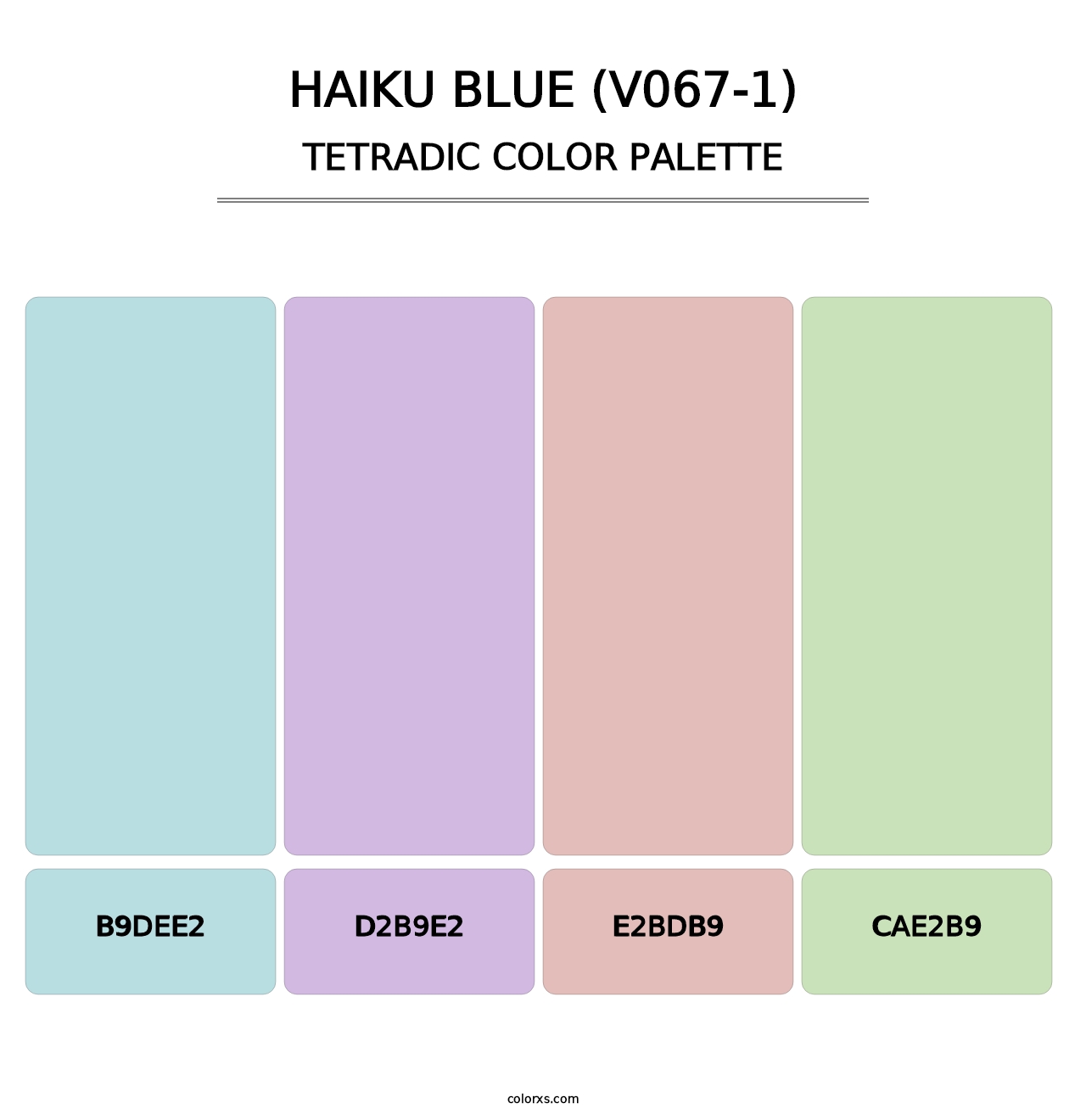 Haiku Blue (V067-1) - Tetradic Color Palette