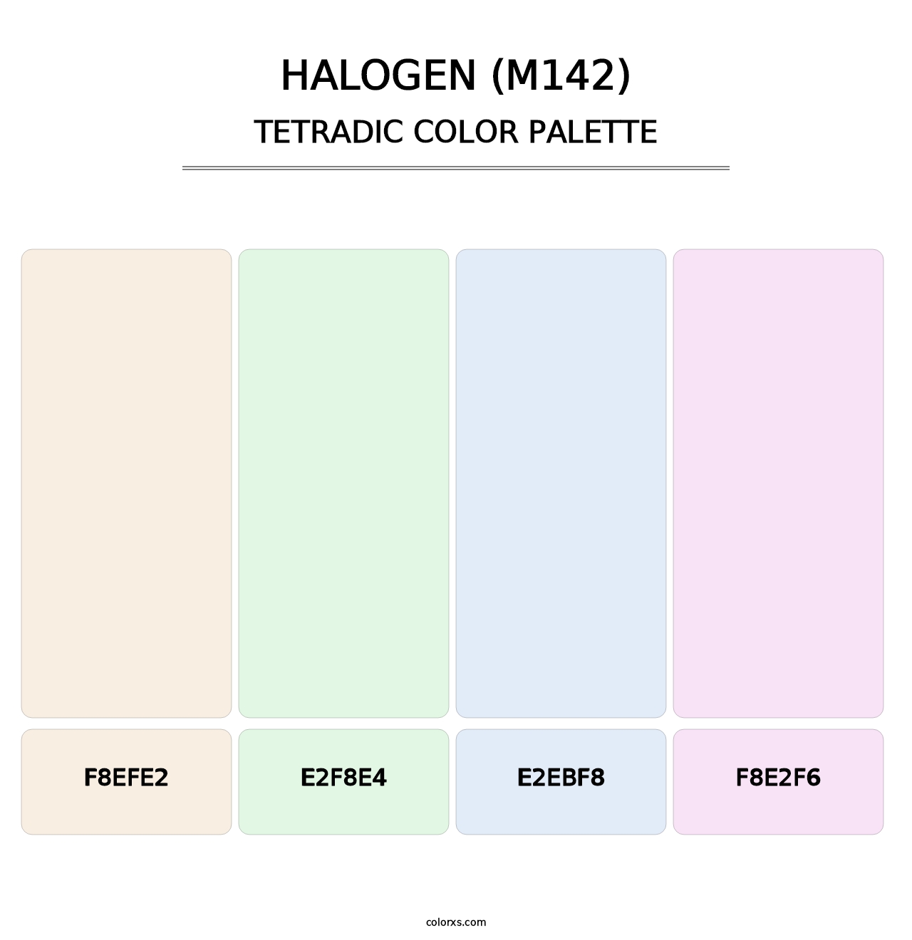 Halogen (M142) - Tetradic Color Palette