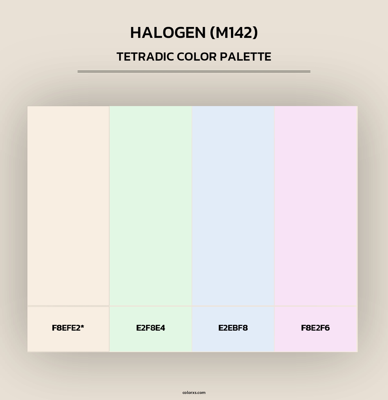 Halogen (M142) - Tetradic Color Palette