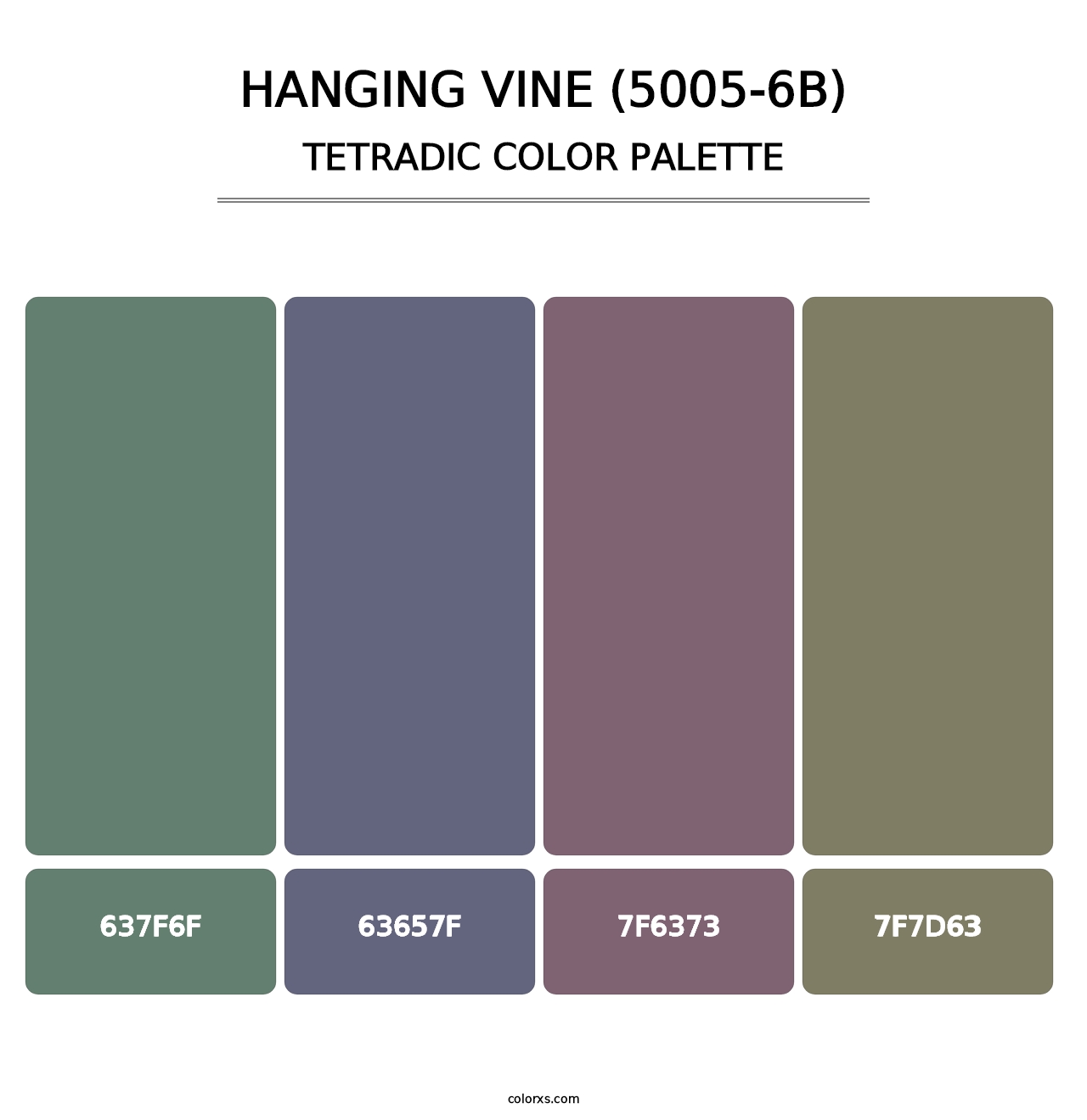 Hanging Vine (5005-6B) - Tetradic Color Palette