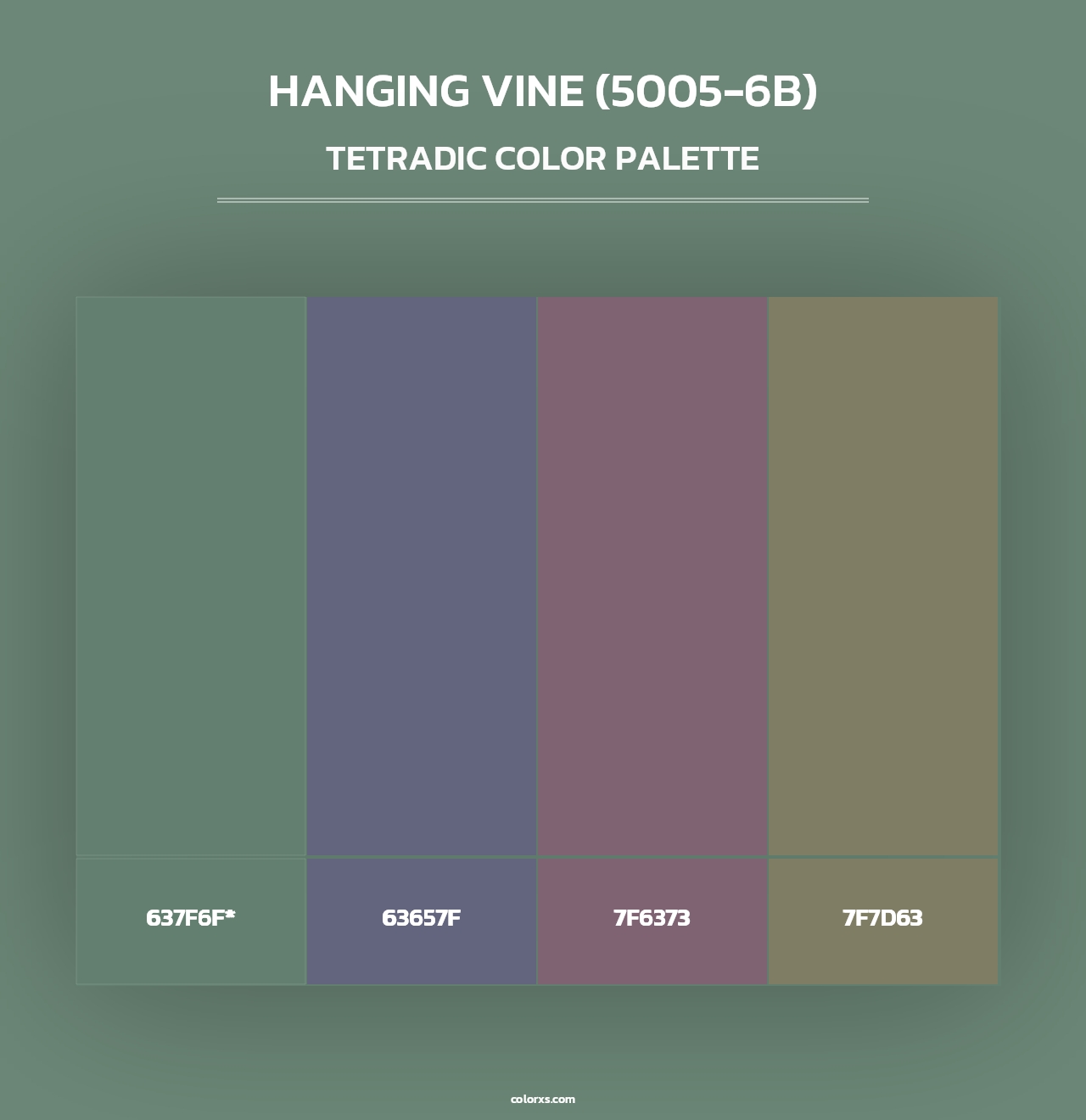 Hanging Vine (5005-6B) - Tetradic Color Palette