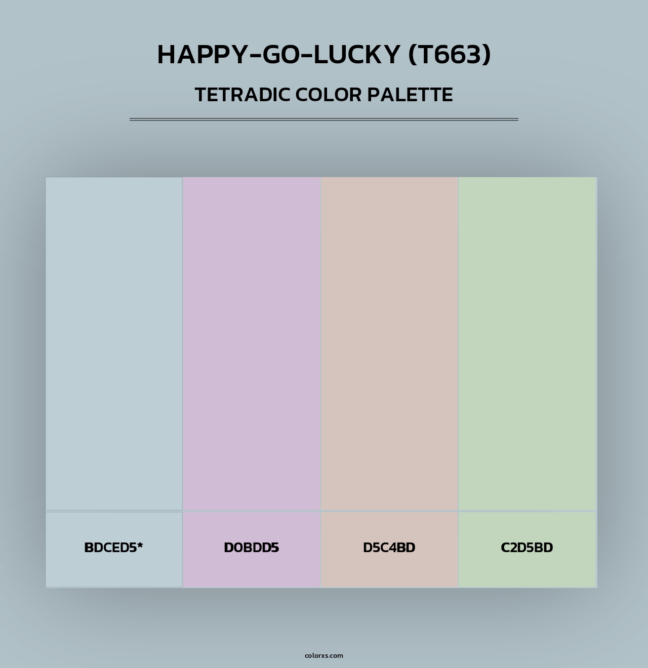Happy-Go-Lucky (T663) - Tetradic Color Palette
