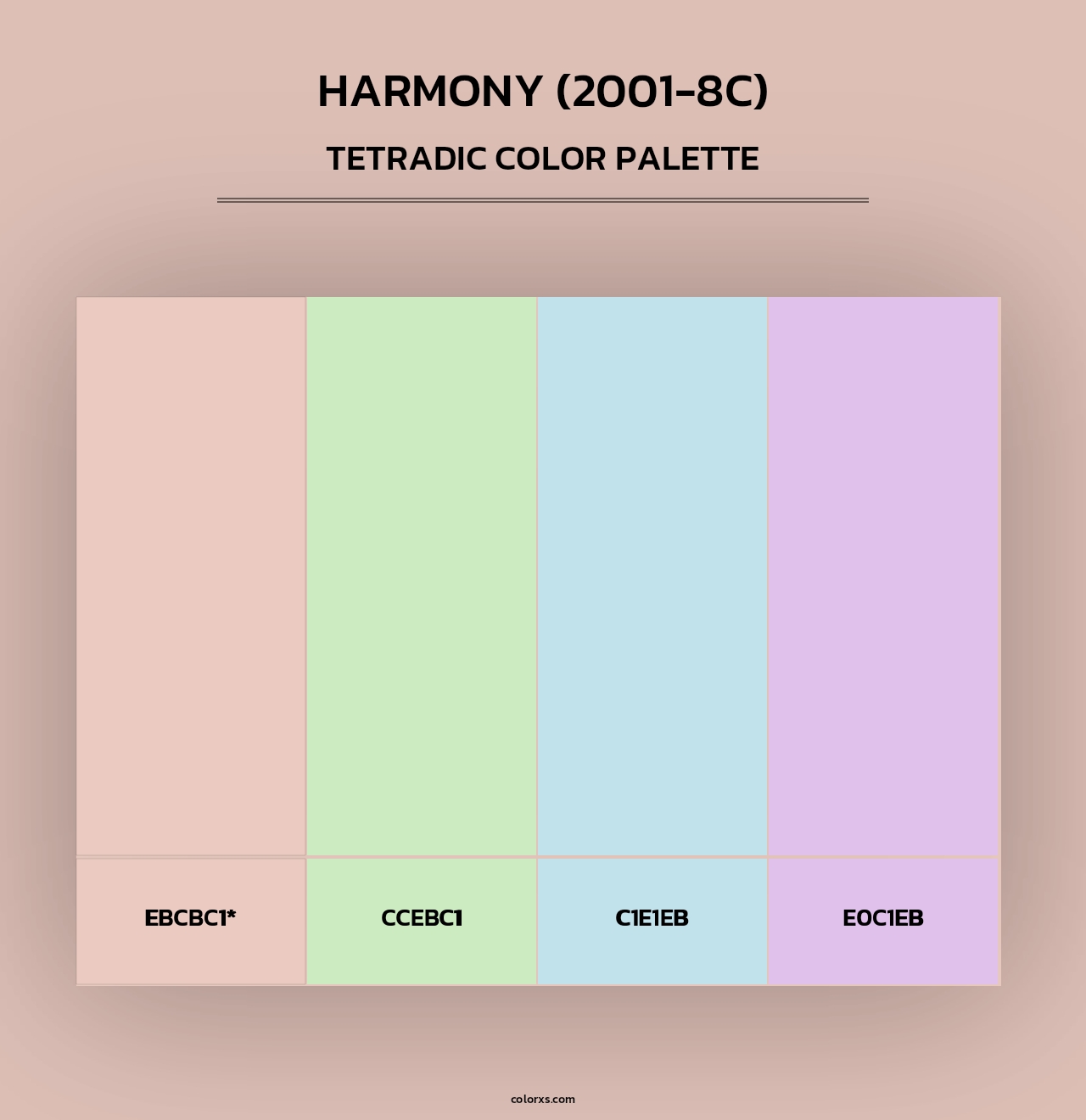 Harmony (2001-8C) - Tetradic Color Palette