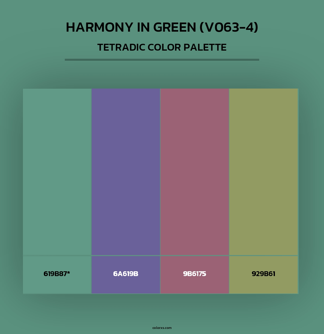 Harmony in Green (V063-4) - Tetradic Color Palette