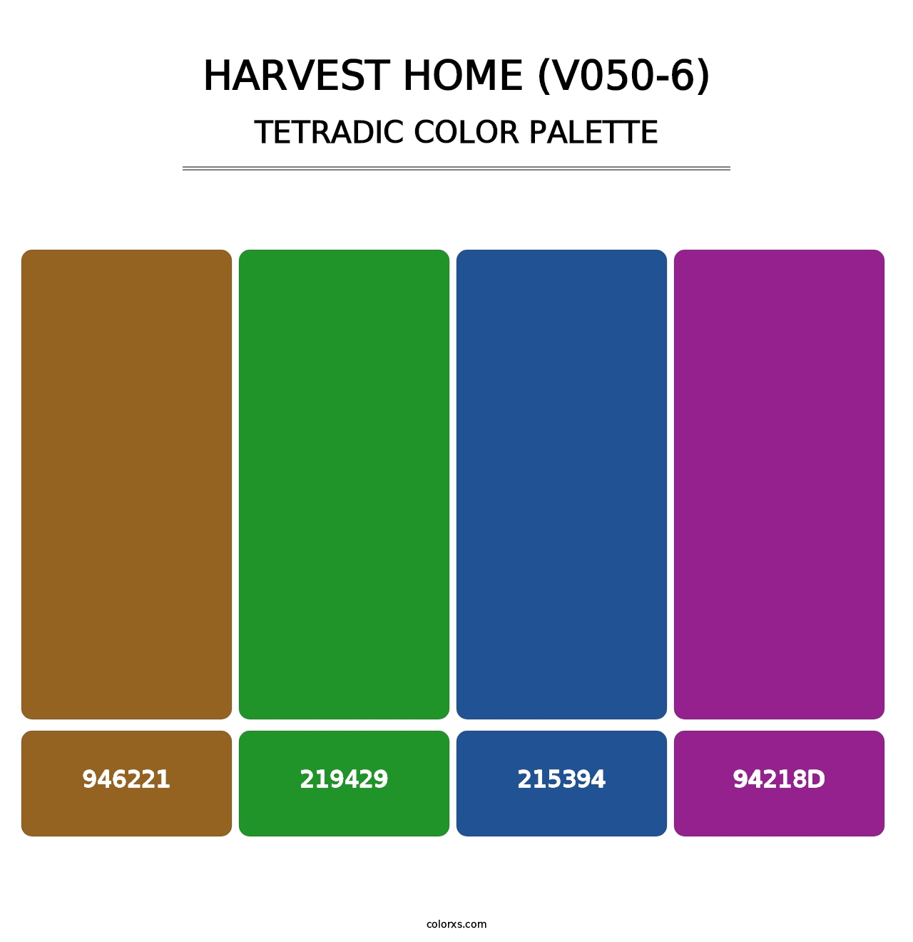 Harvest Home (V050-6) - Tetradic Color Palette