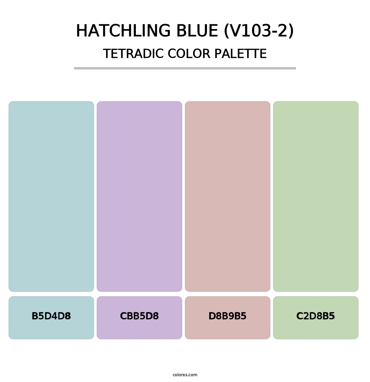 Hatchling Blue (V103-2) - Tetradic Color Palette