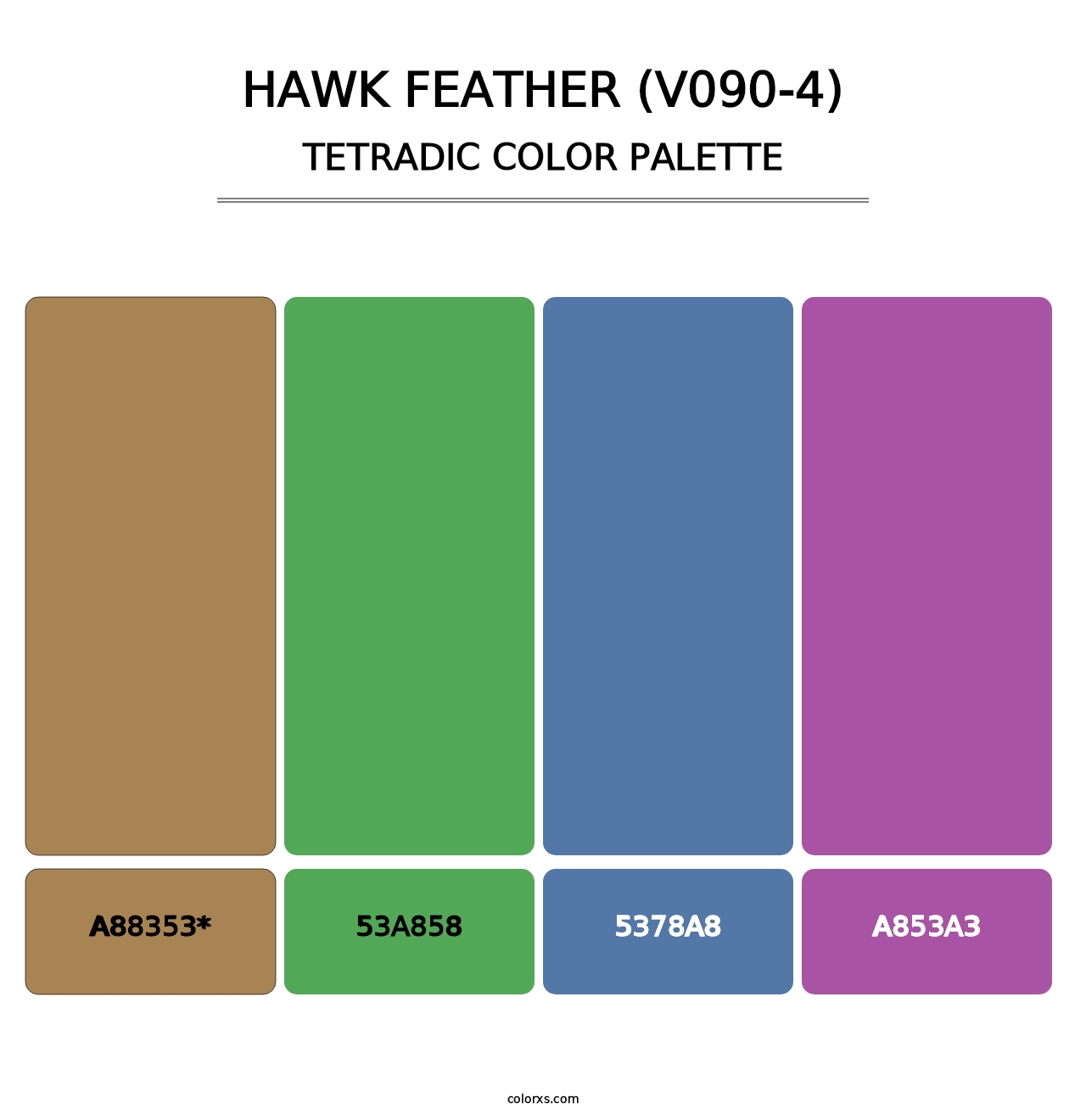 Hawk Feather (V090-4) - Tetradic Color Palette