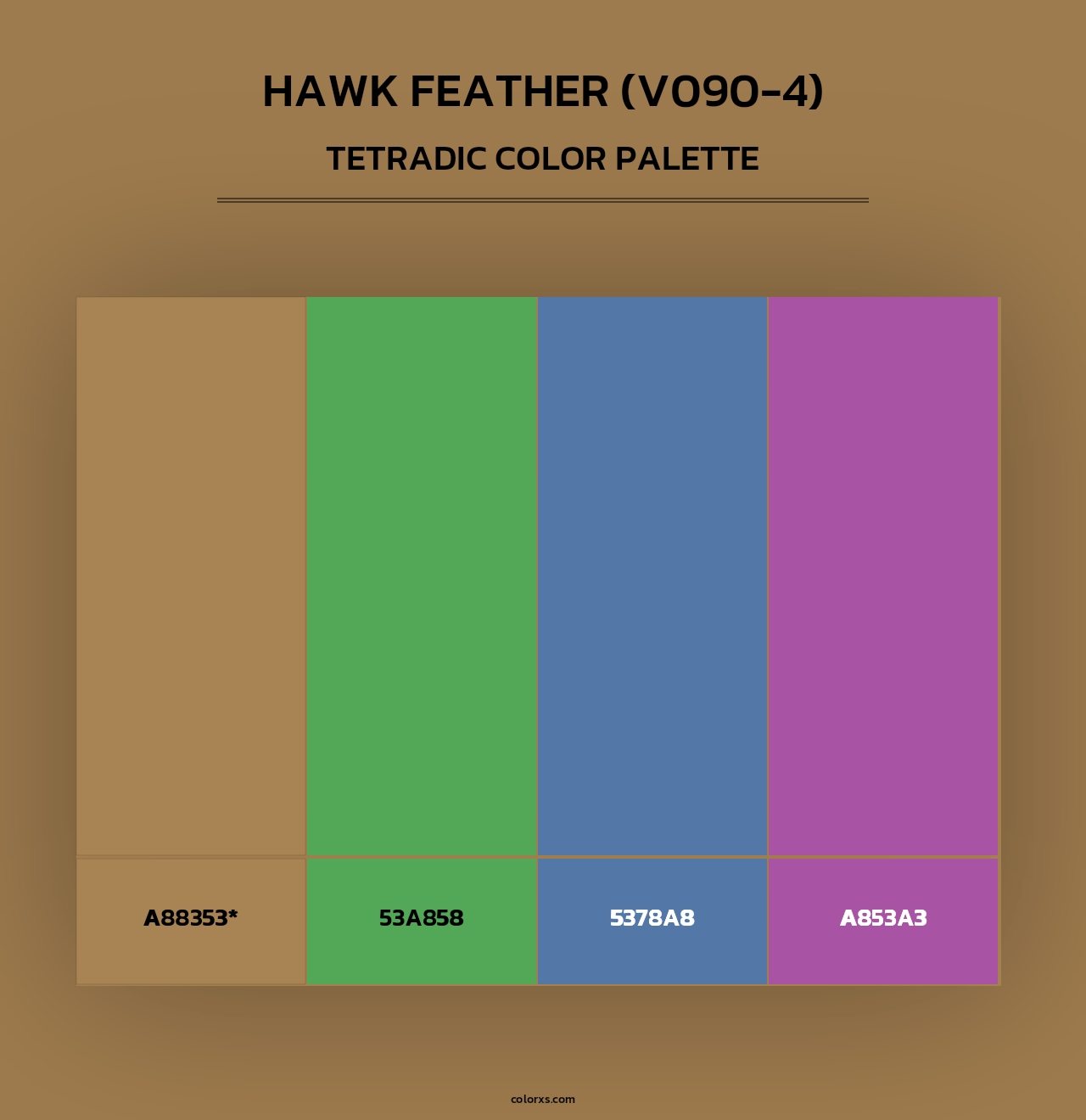 Hawk Feather (V090-4) - Tetradic Color Palette