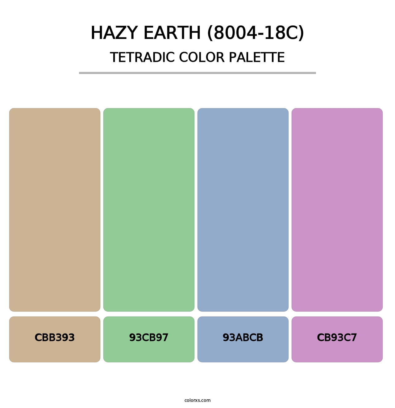 Hazy Earth (8004-18C) - Tetradic Color Palette