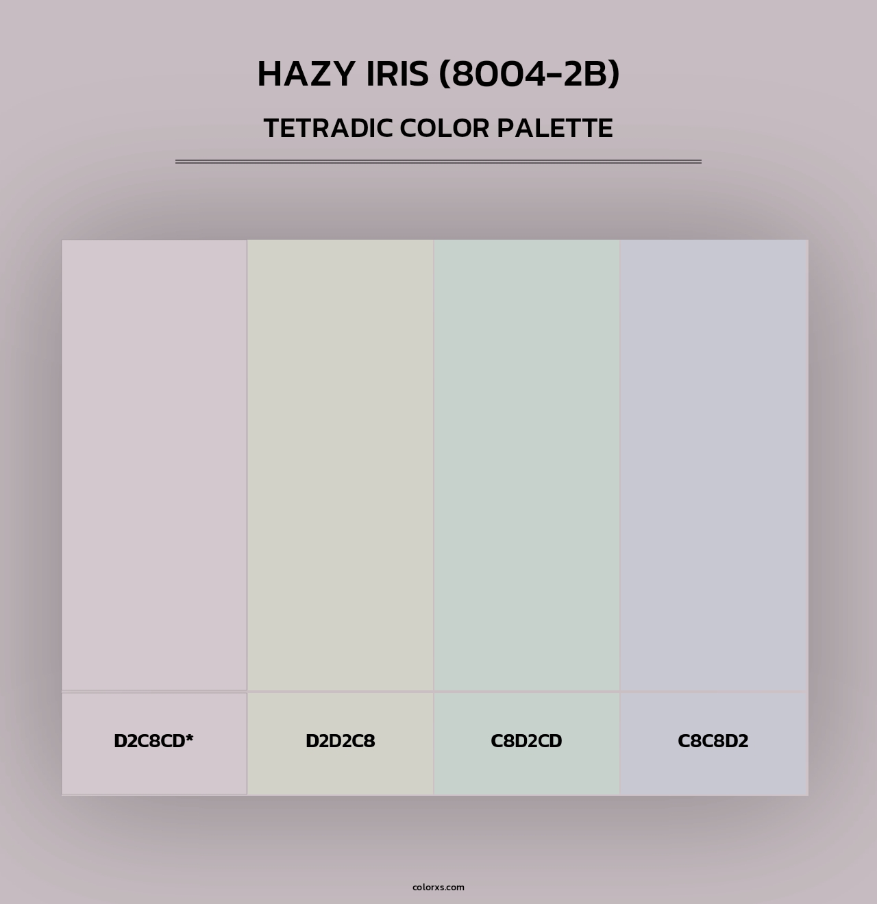 Hazy Iris (8004-2B) - Tetradic Color Palette