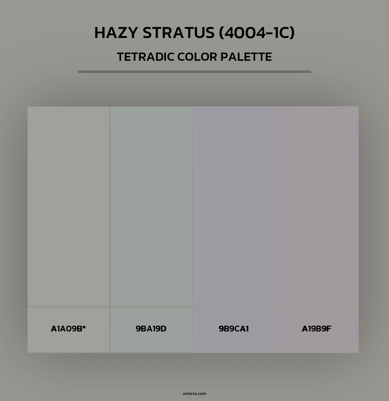 Hazy Stratus (4004-1C) - Tetradic Color Palette