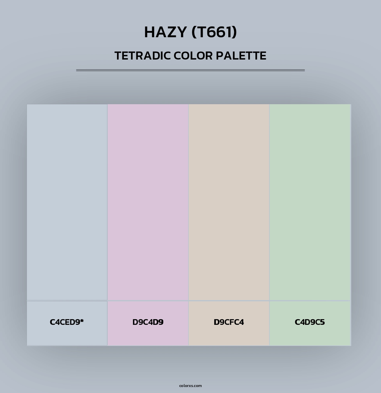 Hazy (T661) - Tetradic Color Palette