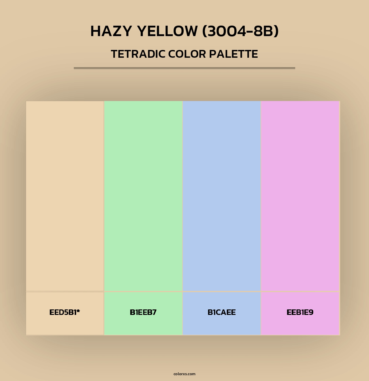 Hazy Yellow (3004-8B) - Tetradic Color Palette