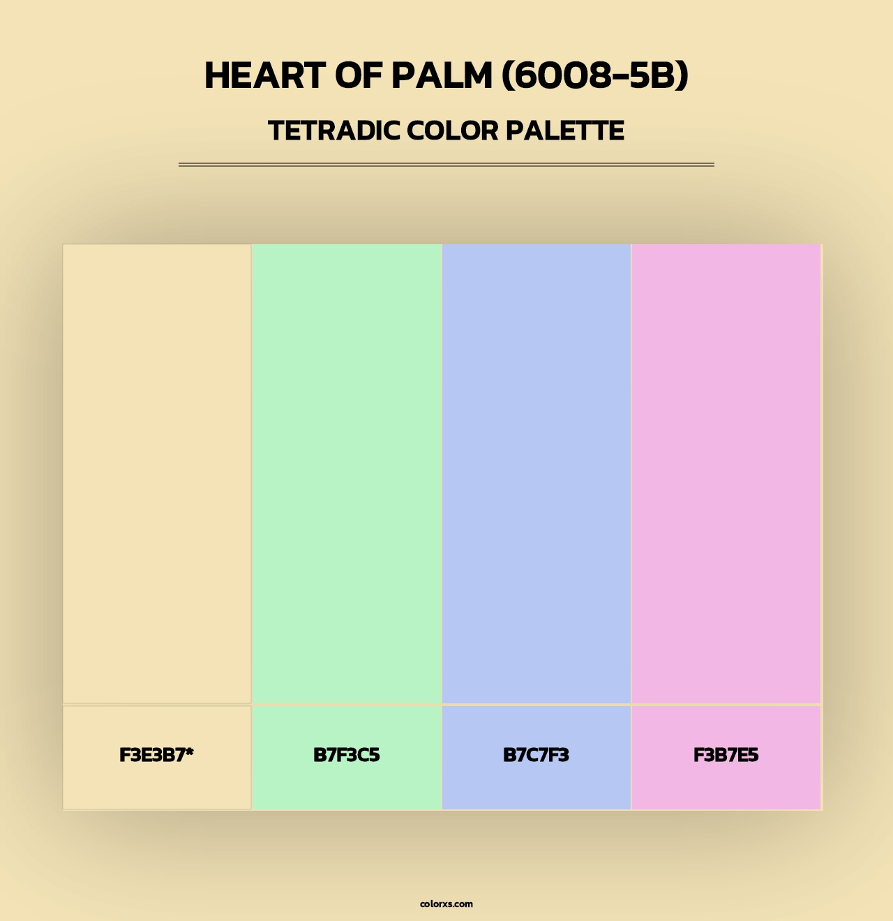 Heart of Palm (6008-5B) - Tetradic Color Palette