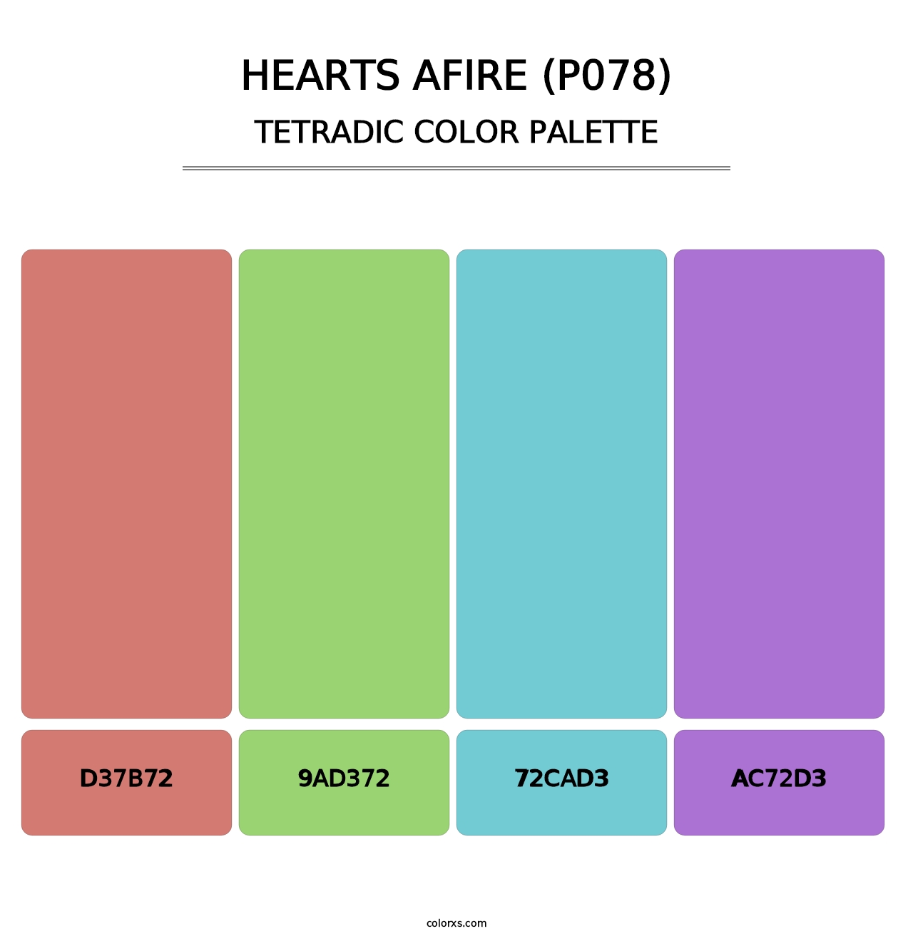 Hearts Afire (P078) - Tetradic Color Palette