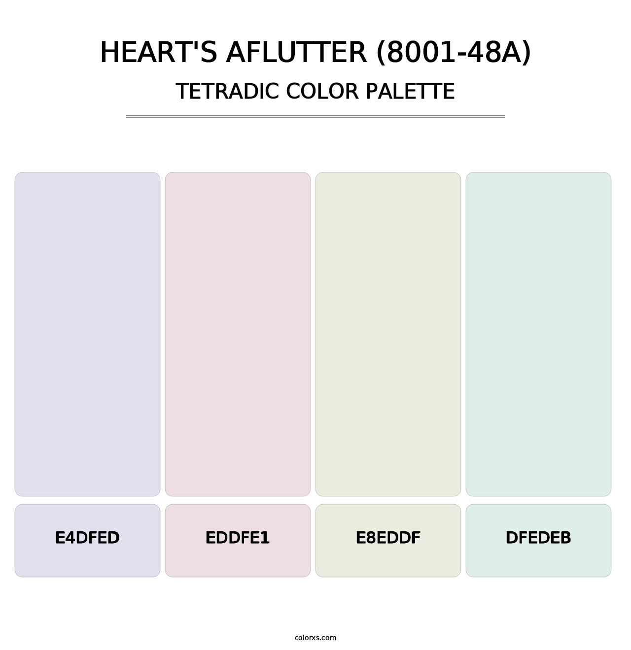 Heart's Aflutter (8001-48A) - Tetradic Color Palette