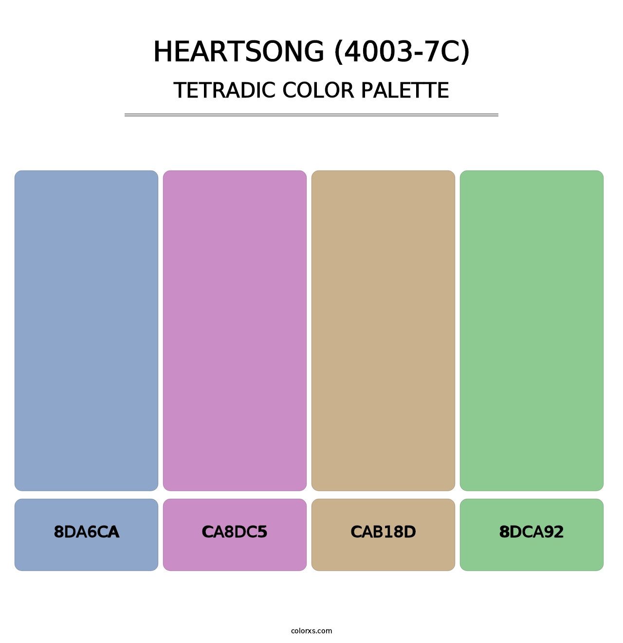 Heartsong (4003-7C) - Tetradic Color Palette
