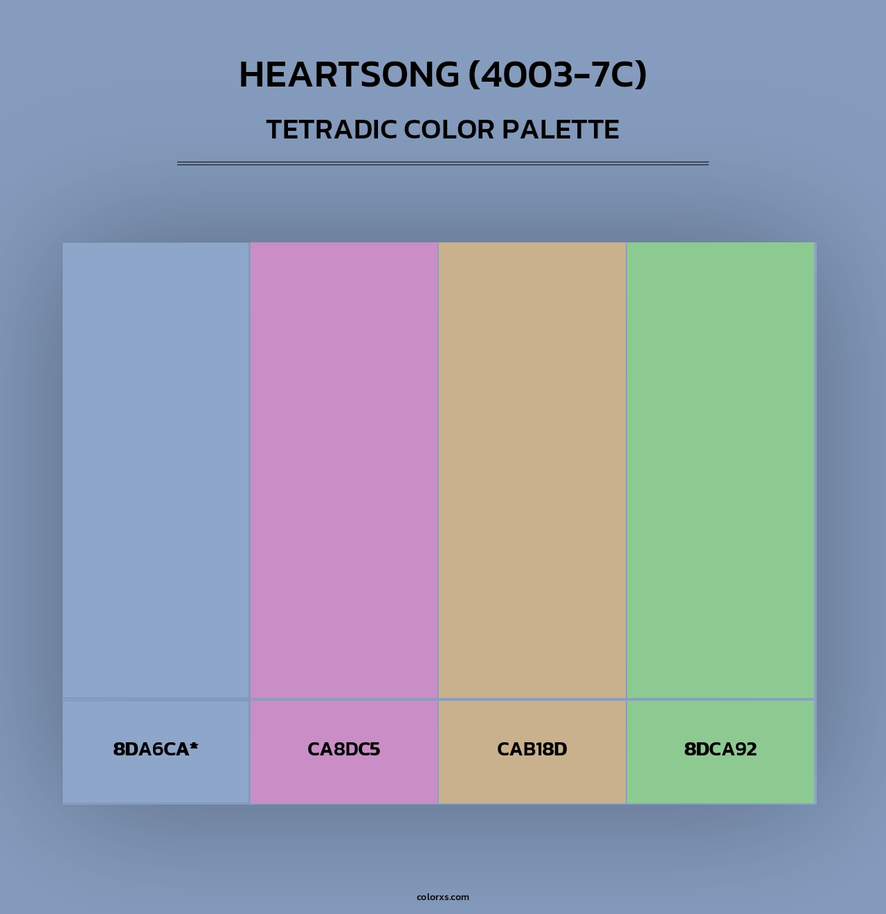 Heartsong (4003-7C) - Tetradic Color Palette