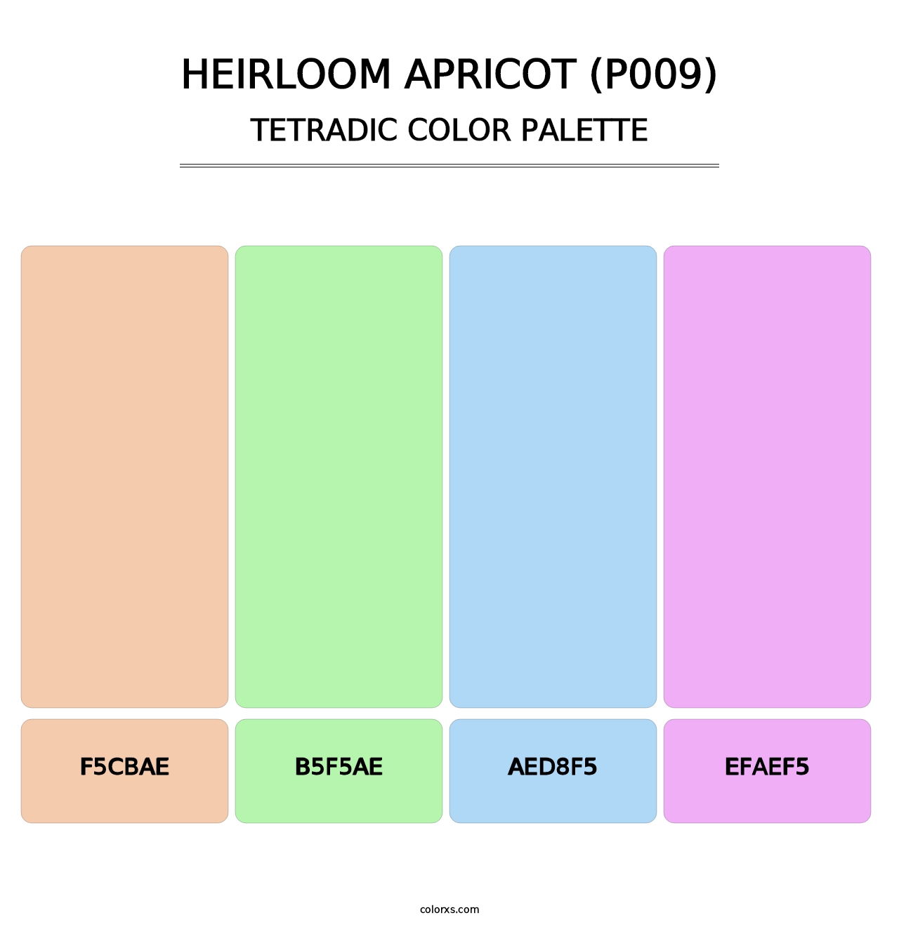 Heirloom Apricot (P009) - Tetradic Color Palette