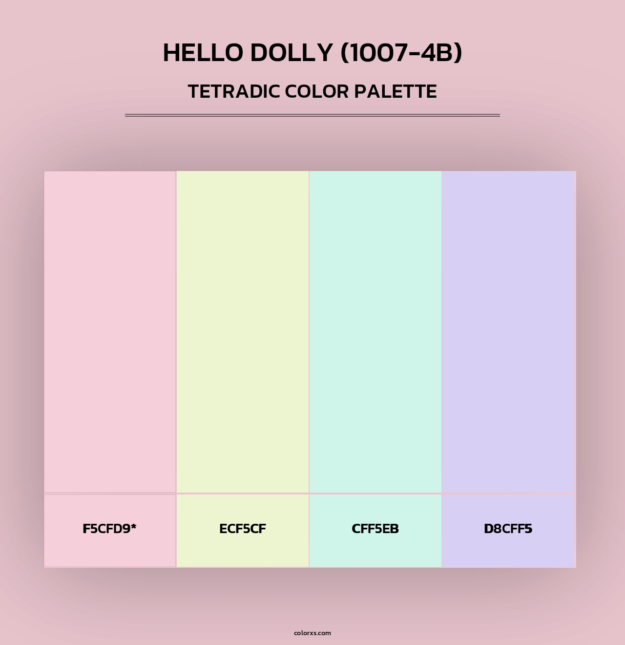 Hello Dolly (1007-4B) - Tetradic Color Palette