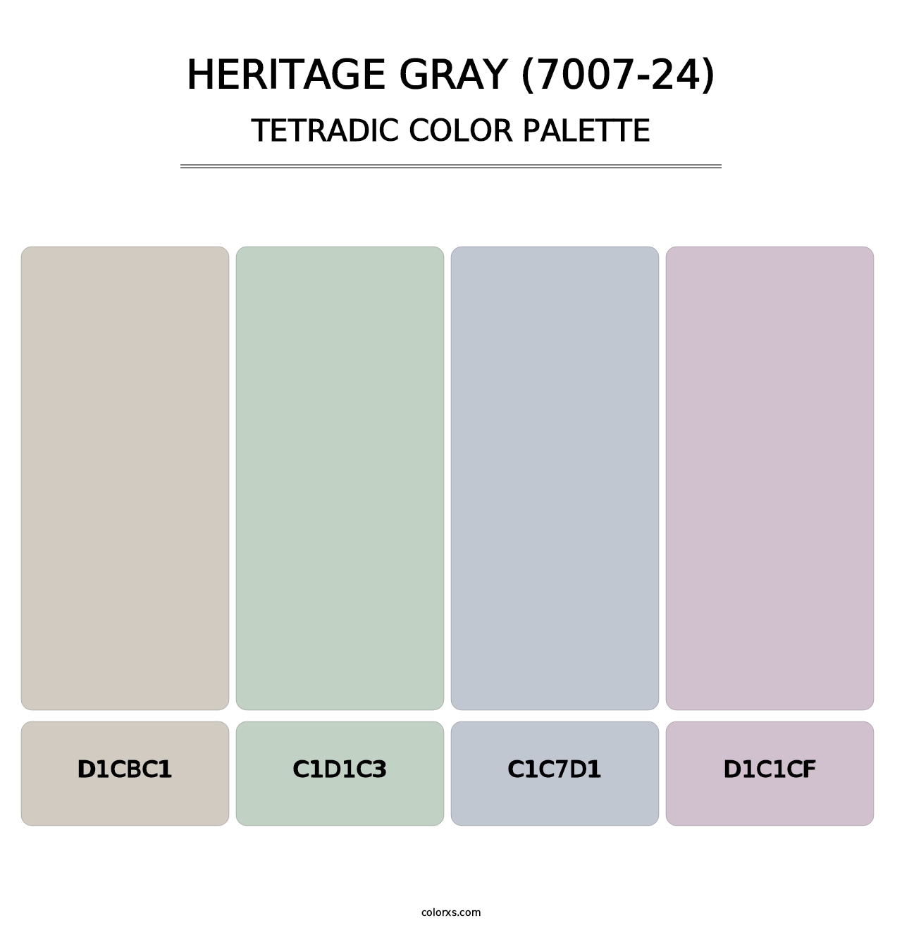 Heritage Gray (7007-24) - Tetradic Color Palette