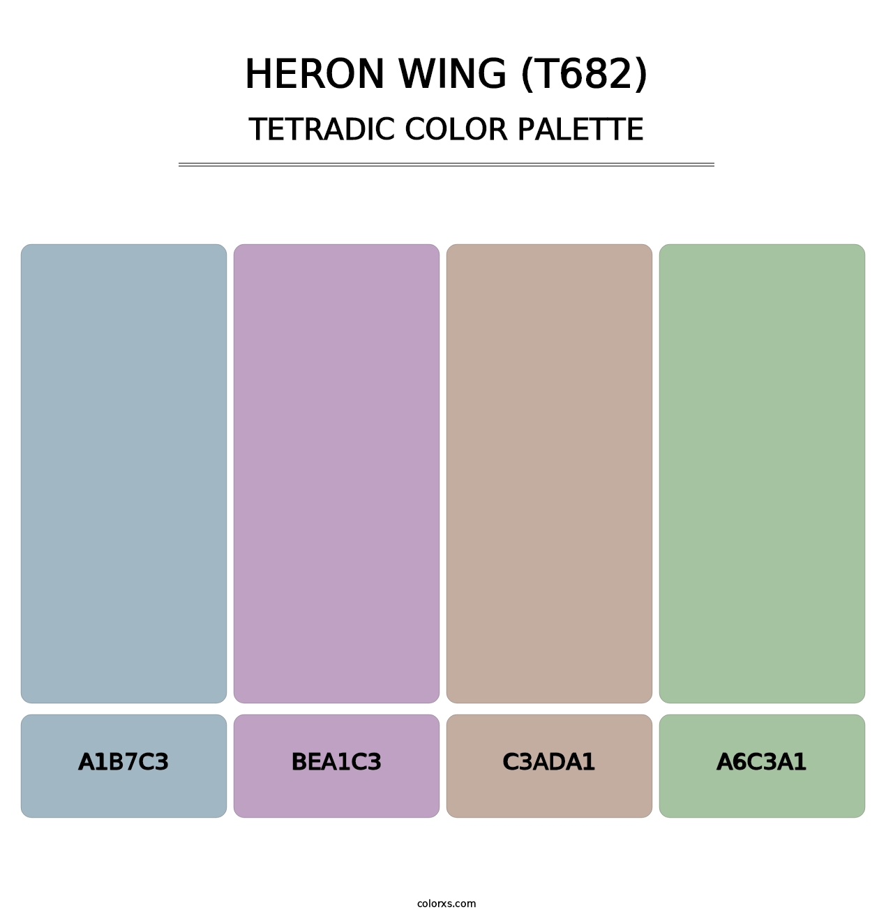 Heron Wing (T682) - Tetradic Color Palette