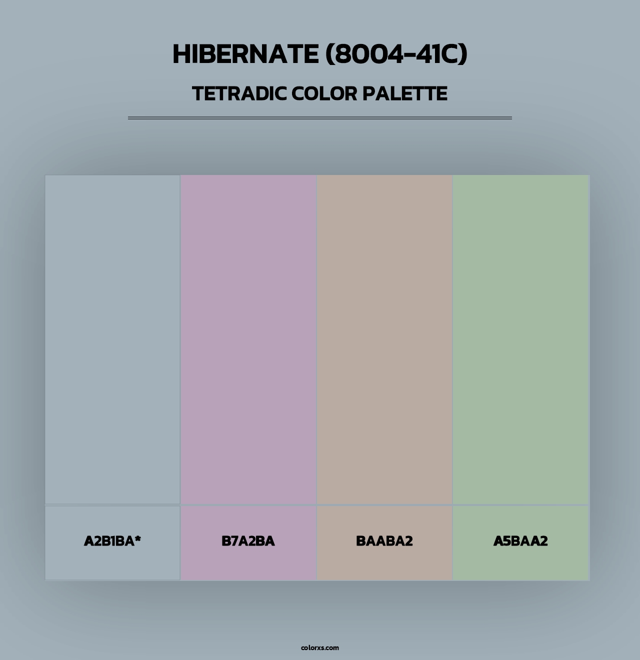 Hibernate (8004-41C) - Tetradic Color Palette